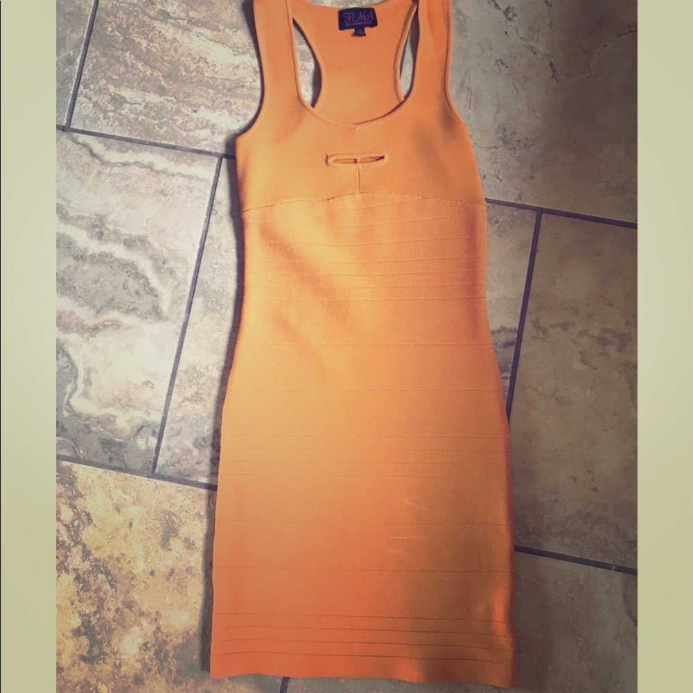Orange bandage dress